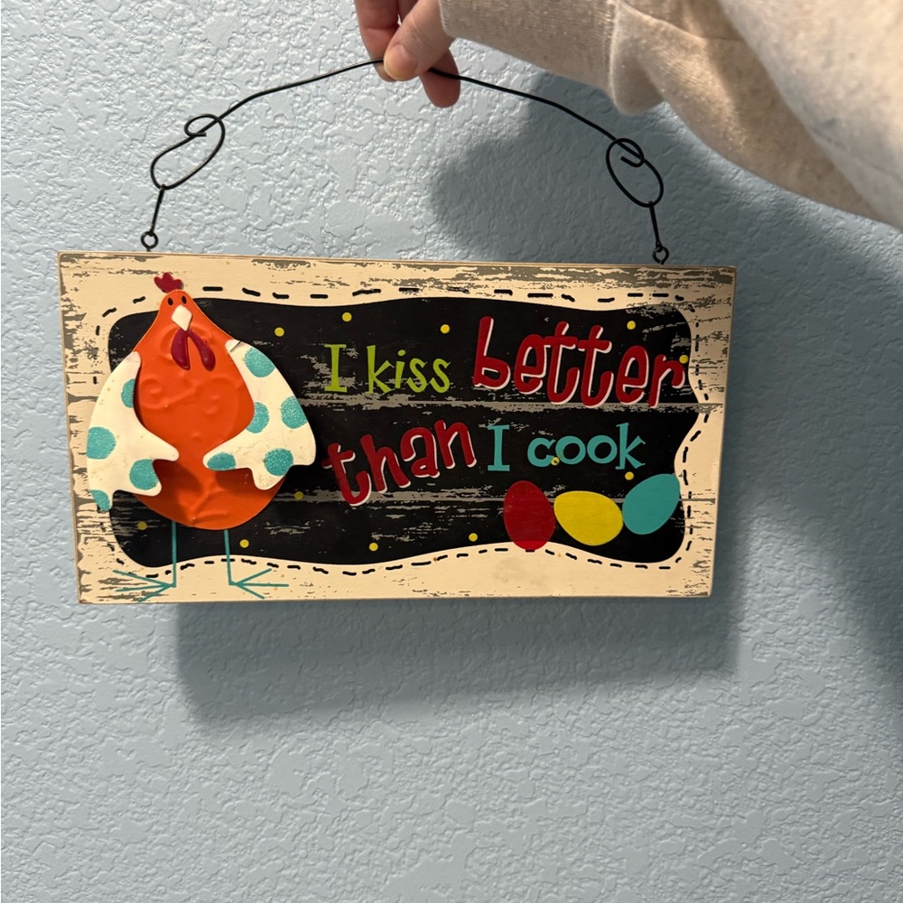 Colorful Chicken Wall Sign - Home Decor
